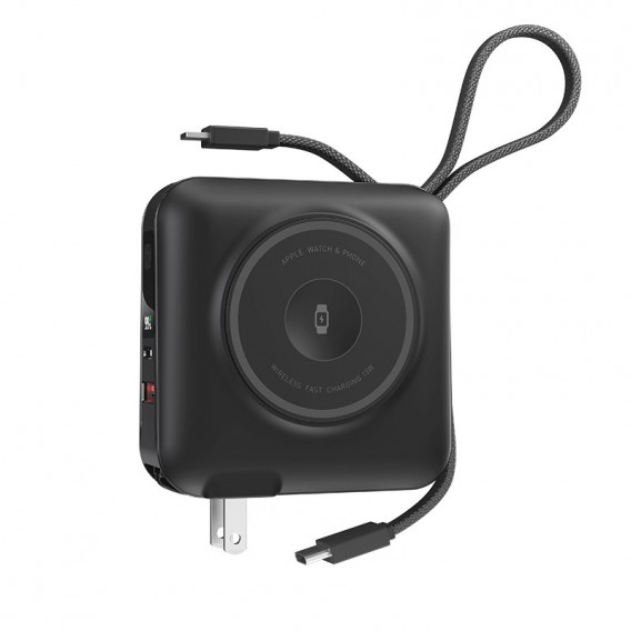 Портативний ЗП Power Bank WIWU Wi-P051 6 in 1 PD45W з БЗП 15000 mAh Black