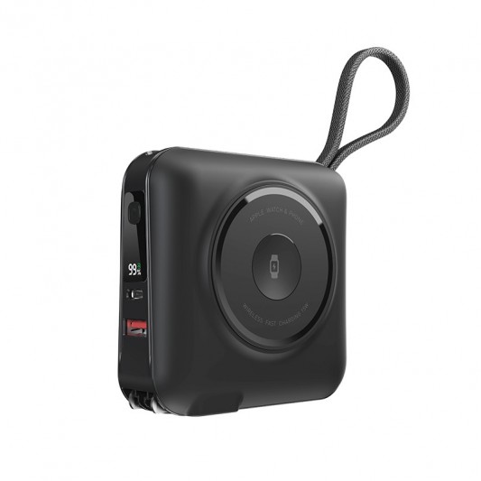Портативное ЗУ Power Bank WIWU Wi-P051 6 in 1 PD45W с БЗУ 15000 mAh Black - изображение 4