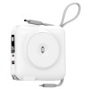 Портативний ЗП Power Bank WIWU Wi-P051 6 in 1 PD45W з БЗП 15000 mAh White