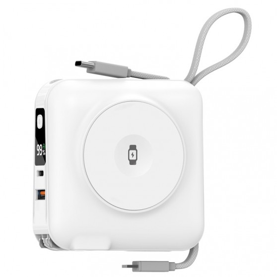 Портативный ЗП Power Bank WIWU Wi-P051 6 in 1 PD45W с БЗП 15000 mAh White