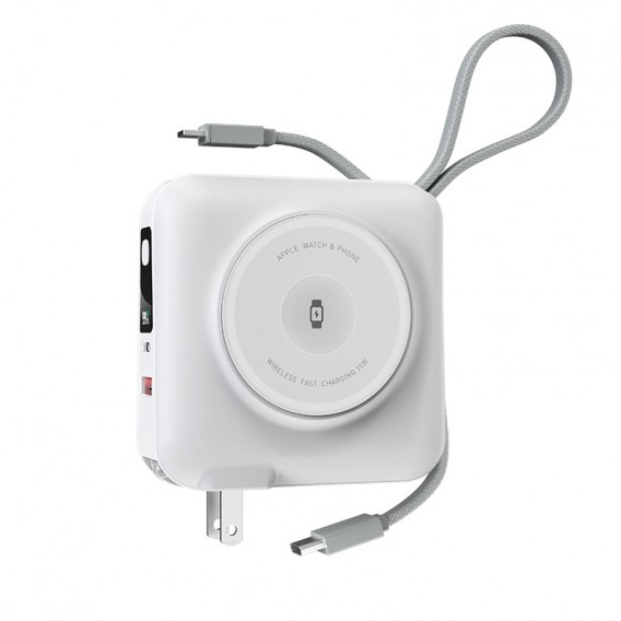 Портативний ЗП Power Bank WIWU Wi-P051 6 in 1 PD45W з БЗП 15000 mAh White