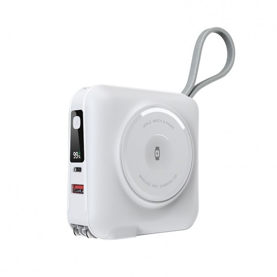 Портативний ЗП Power Bank WIWU Wi-P051 6 in 1 PD45W з БЗП 15000 mAh White