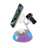 БЗП WIWU Wi-W036 Aurora 3 in 1 wireless charger White БЗП WIWU Wi-W036 Aurora 3 in 1 wireless charger White