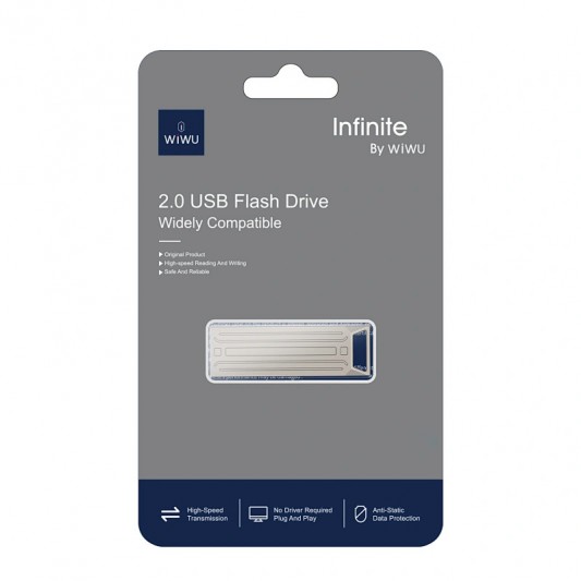 Флеш-драйв USB 2.0 Flash Drive WIWU Wi-FD002 Infinite 3 in 1 128GB Silver - изображение 4