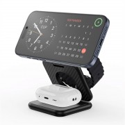 БЗУ WIWU Wi-W035 Mag Go 3 in 1 wireless charger Black