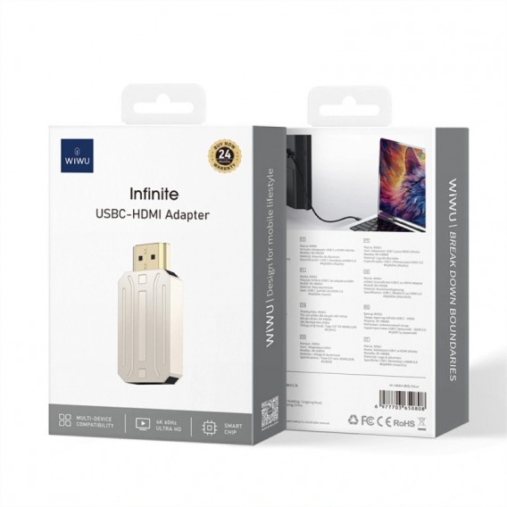 Перехідник WIWU Wi-HB004 Infinite USB-C to HDMI Silver