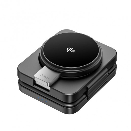 БЗУ WIWU Wi-W028 QI2 3 in 1 wireless charger Black - изображение 2