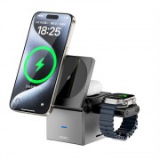 БЗУ WIWU Wi-W030 Planeta Trio 3 in 1 Cableless charger Gray