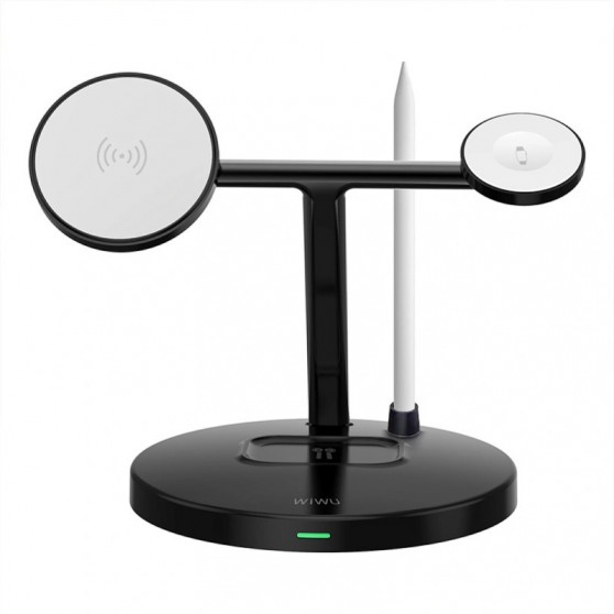 БЗП WIWU Wi-W032 Magnetic 4 in 1 Cableless Charger Black