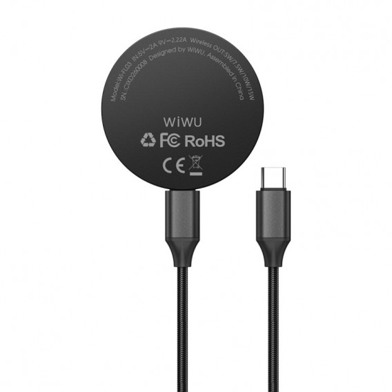 БЗП WIWU Wi-W034 Kevlar Wireless Charger Black