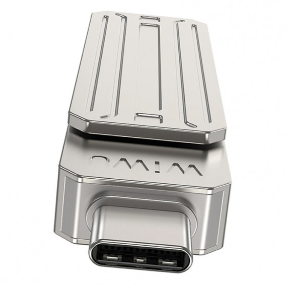 Флеш-драйв USB 3.0 Flash Drive WIWU Wi-FD001 3 in 1 128GB Silver