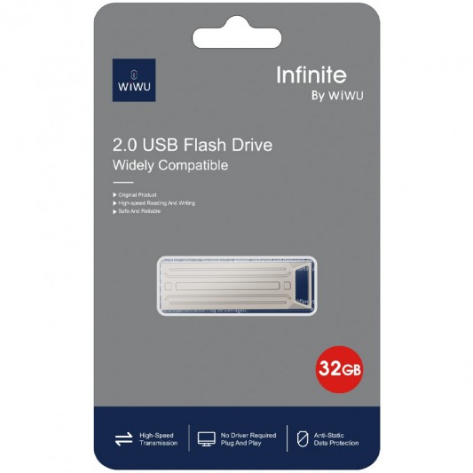 Флеш-драйв USB 2.0 Flash Drive WIWU Wi-FD002 Infinite 3 in 1 32GB Silver - изображение 1