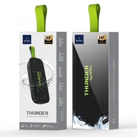 Bluetooth Колонка WIWU H2 Thunder Wireless Portable Speaker Black - зображення 4 