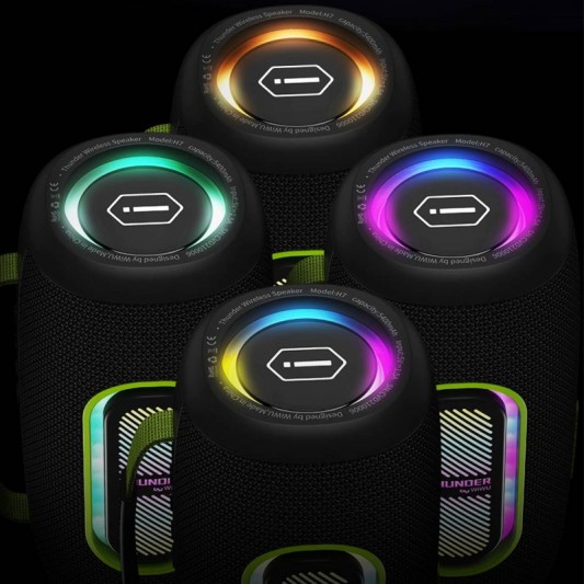 Bluetooth Колонка WIWU H7 Thunder Wireless Portable Speaker Black - зображення 6 