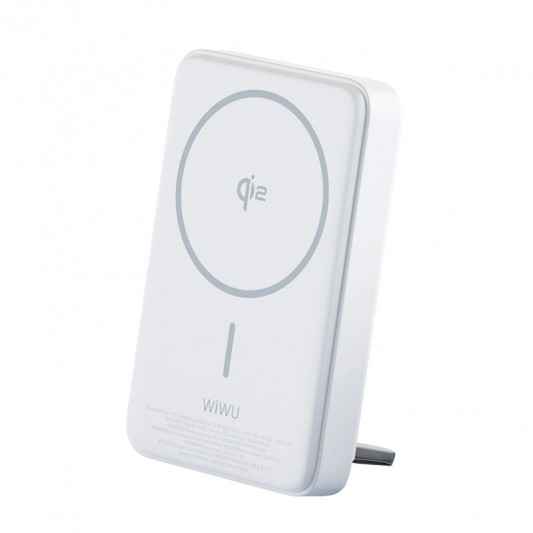 Портативний ЗП Power Bank WIWU Wi-P031 Magnetic з БЗП 30W 10000 mAh White - зображення 5 