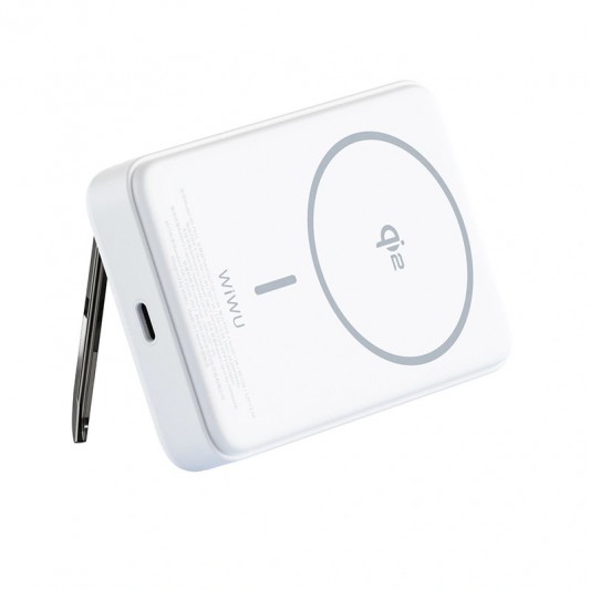 Портативний ЗП Power Bank WIWU Wi-P031 Magnetic з БЗП 30W 10000 mAh White - зображення 6 