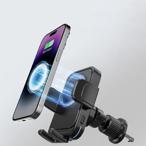 Автодержатель с БЗП WIWU CH-321 15W Black