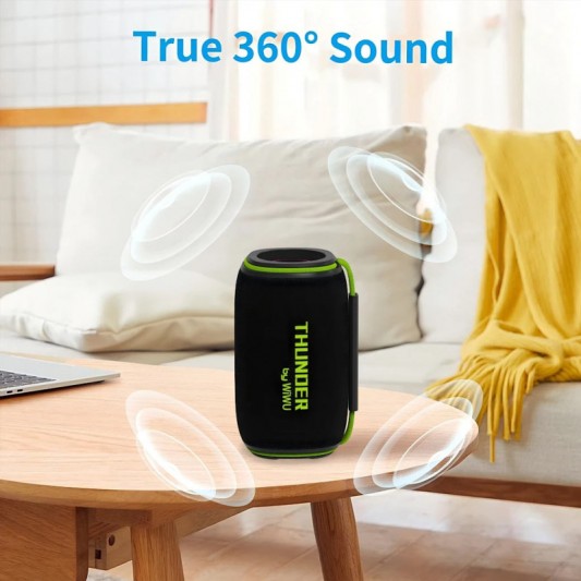 Bluetooth Колонка WIWU H5 Thunder Wireless Portable Speaker Black - зображення 2 