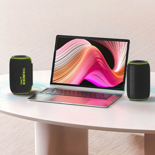 Bluetooth Колонка WIWU H5 Thunder Wireless Portable Speaker Black - зображення 4 