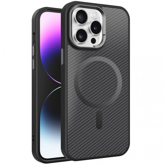 Чехол TPU+PC Carbon Mirage with MagSafe для Apple iPhone 15 Pro (6.1