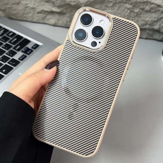 Чохол TPU+PC Carbon Mirage with MagSafe для Apple iPhone 15 Pro (6.1") Antique White