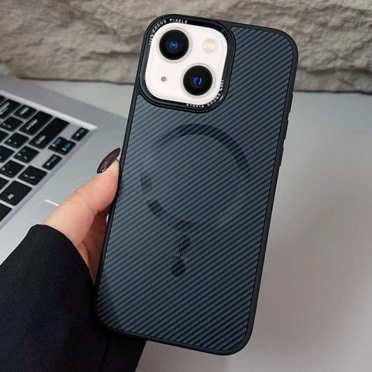Чехол TPU+PC Carbon Mirage with MagSafe для Apple iPhone 13 / 14 (6.1