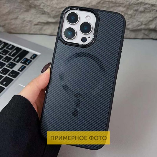 Чехол TPU+PC Carbon Mirage with MagSafe для Apple iPhone 16 (6.1