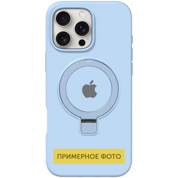 Чохол Silicone Case Full Protective with Ring для Apple iPhone 16e (6.1") Blue