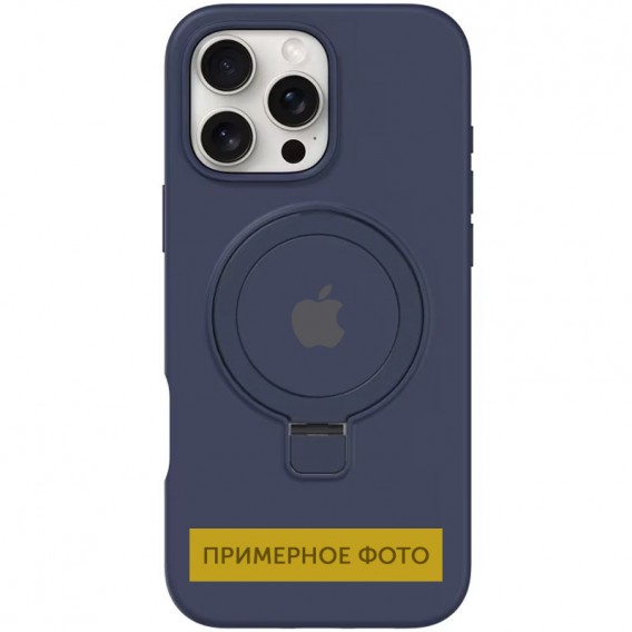 Чохол Silicone Case Full Protective with Ring для Apple iPhone 16e (6.1") Dark Blue