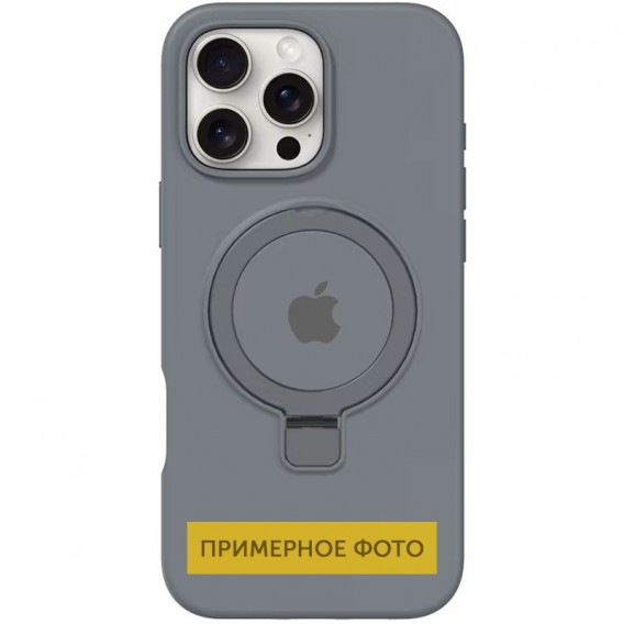 Чохол Silicone Case Full Protective with Ring для Apple iPhone 16e (6.1") Grey