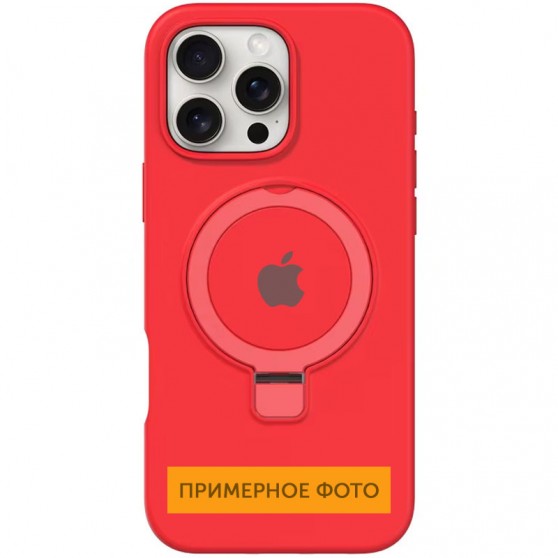 Чехол Silicone Case Full Protective with Ring для Apple iPhone 16e (6.1") Red