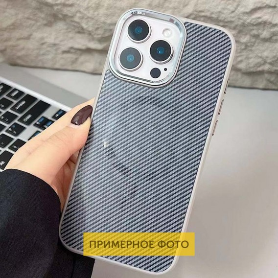 Чохол TPU+PC Carbon Mirage with MagSafe для Apple iPhone 16 Plus (6.7") Grey