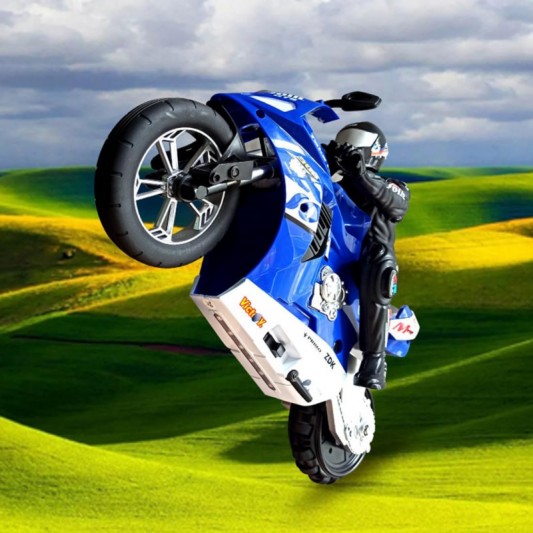 Мотоцикл на радиоуправлении Motorcycle Stunt Drift six-axis Gyroscope, Синий - изображение 5