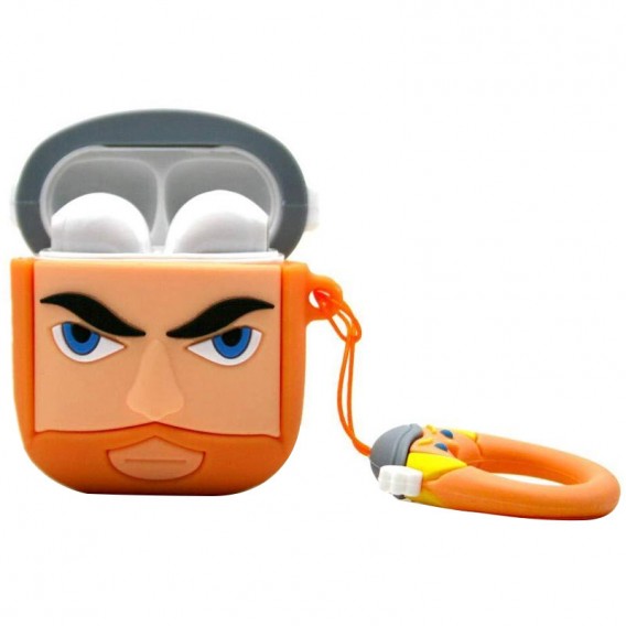 Силіконовий футляр для навушників AirPods + кільце Marvel & DC series (Тор / Коричневий)