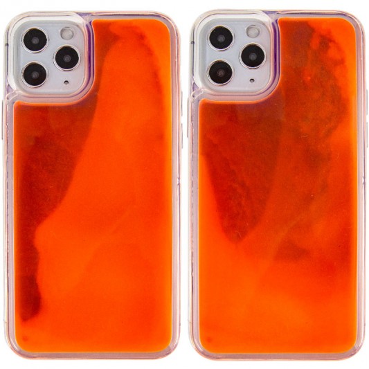 Неоновый чехол Neon Sand glow in the dark для Apple iPhone 11 Pro (5.8") Фиолетовый / Оранжевый