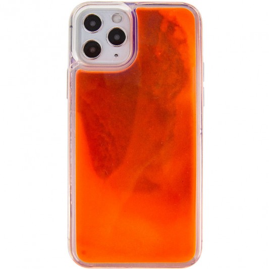 Неоновый чехол Neon Sand glow in the dark для Apple iPhone 11 Pro (5.8") Фиолетовый / Оранжевый - изображение 2