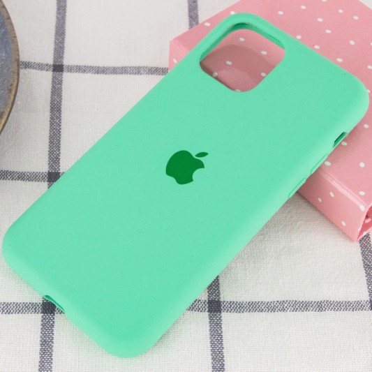 Чохол Silicone Case Full Protective (AA) для Apple iPhone 11 Pro Max (6.5") Зелений / Spearmint - зображення 1 