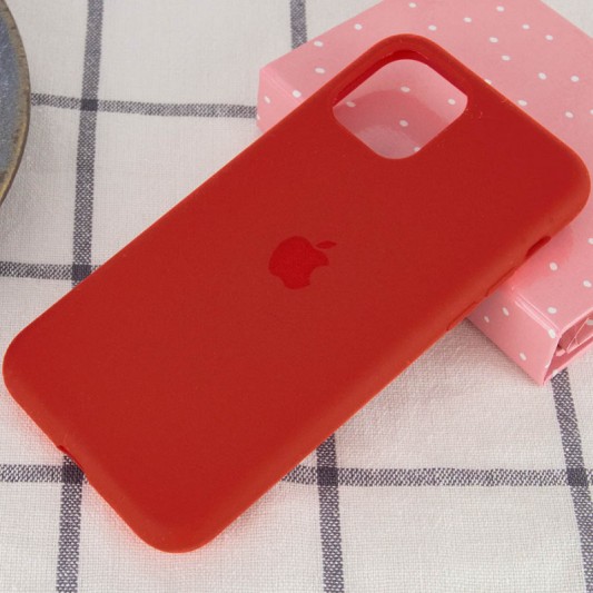 Чохол Silicone Case Full Protective (AA) для Apple iPhone 11 Pro Max (6.5") Червоний / Dark Red - зображення 1 