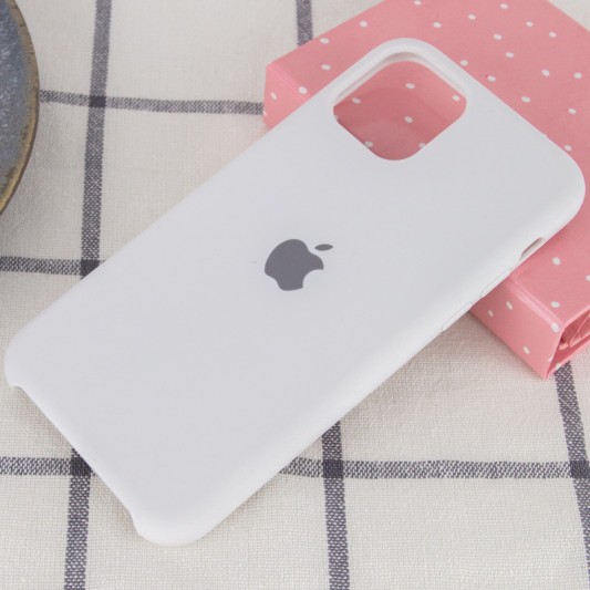 Чехол Silicone Case (AA) для Apple iPhone 11 Pro Max (6.5") Белый / White - изображение 1