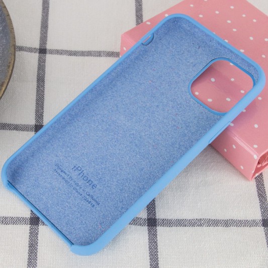 Чехол Silicone Case (AA) для Apple iPhone 11 Pro Max (6.5") Голубой / Cornflower - изображение 2