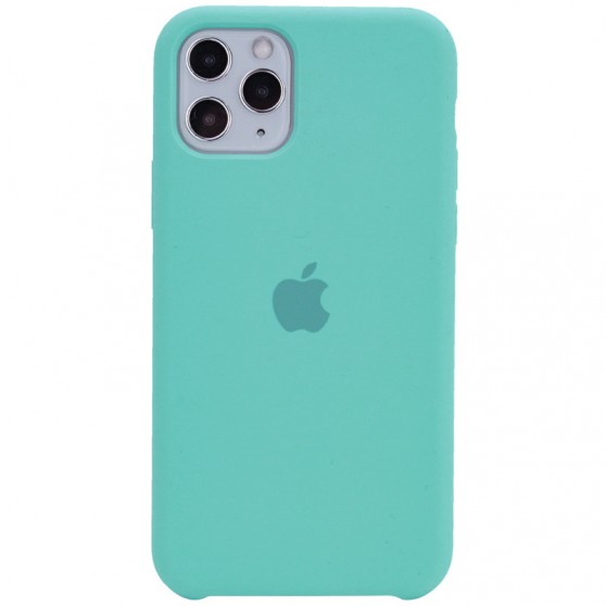 Чехол Silicone Case (AA) для Apple iPhone 11 Pro Max (6.5") Бирюзовый / Ice Blue