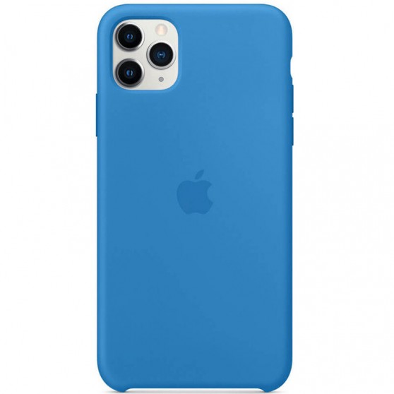 Чехол Silicone case (AAA) для Apple iPhone 11 Pro Max (6.5") Синий / Surf Blue