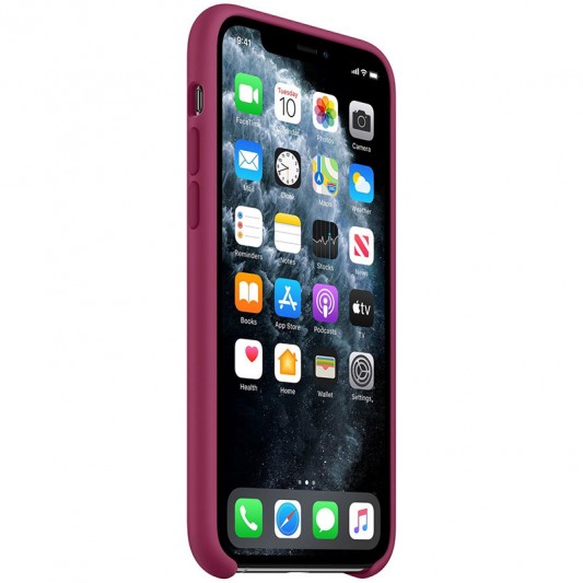 Чехол Silicone case (AAA) для Apple iPhone 11 Pro Max (6.5") Малиновый / Pomegranate - изображение 2