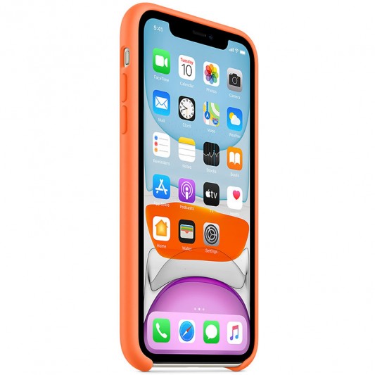 Чехол Silicone case (AAA) для Apple iPhone 11 Pro Max (6.5") Оранжевый / Vitamin C - изображение 1