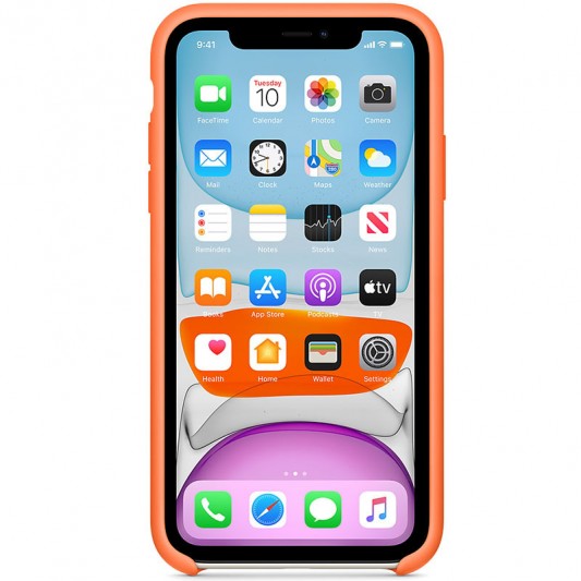 Чехол Silicone case (AAA) для Apple iPhone 11 Pro Max (6.5") Оранжевый / Vitamin C - изображение 2