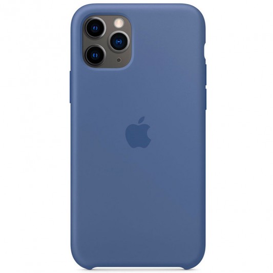 Чехол Silicone case (AAA) для Apple iPhone 11 Pro Max (6.5") Синий / Linen Blue