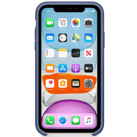 Чехол Silicone case (AAA) для Apple iPhone 11 Pro Max (6.5") Синий / Linen Blue - изображение 2