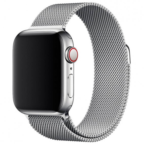 Ремінець Milanese Loop Design для Apple Watch 42(ser.1-3)/44/45/46/49mm Срібний