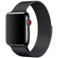 Ремешок Milanese Loop Design для Apple Watch 42(ser.1-3)/44/45/46/49mm Черный