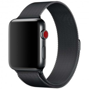 Ремешок Milanese Loop Design для Apple Watch 42(ser.1-3)/44/45/46/49mm Черный